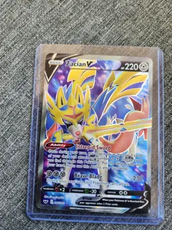 Pokemon TCG Zacian v Full Art Ultra Rare Sword & Shield Base Set - Image 3