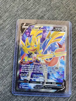 Pokemon TCG Zacian v Full Art Ultra Rare Sword & Shield Base Set - Image 4