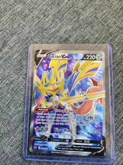 Pokemon TCG Zacian v Full Art Ultra Rare Sword & Shield Base Set - Image 5