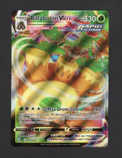 Rillaboom VMAX 23/264 Fusion Strike Ultra Rare Holo Full Art Pokemon TCG NM/M - Image 1