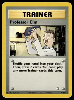 Pokemon TCG | Neo Genesis | Professor Elm | 96/111 | LP - Image 1