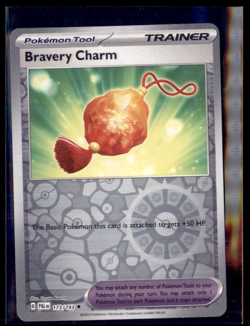 Pokemon Bravery Charm 173/193 Paldea Evolved Reverse Holo 4 Card Lot LP - Image 1