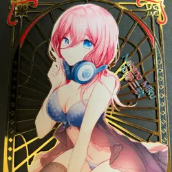 Goddess Story Gold METAL Card - Maiden Party - Serial Number #/200! Miku Bikini - Image 5