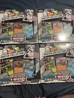 Pokemon Black Bolt And White Flare Unova Poster Collection - LOT OF 4 - Image 1