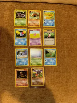 Lot of 11 Pokemon Fossil First Edition Cards 1999 All Non Holo Mint Condition - Image 1