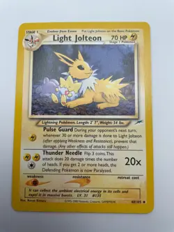 Light Jolteon - 48/105 - Pokemon Neo Destiny Unlimited Rare Card WOTC NM - Image 1