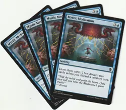 ✪ 4 MAGIC The Gathering MYSTIC MEDITATION Blue Sorcery PLAYSET DTK/EN NM/EX - Image 1