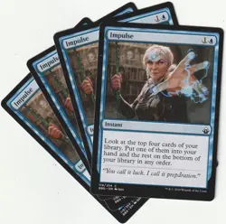✪ 4 MAGIC The Gathering IMPULSE Blue Instant PLAYSET BBD/EN NM/EX - Image 1
