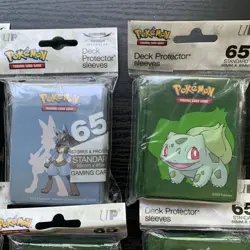 Pokemon UP Card Sleeves 65ct each. Lot of 6 Charzard, Bulbasaur, Lucario, - Image 2