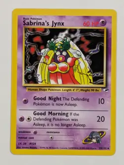 Sabrina's Jynx - 59/132 - Uncommon Unlimited Gym Heroes - Pokemon Card - NM - Image 1