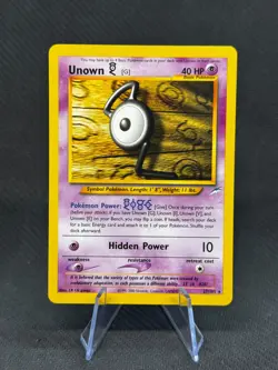 Unown G 27/105 Rare Neo Destiny Unlimited Pokemon 2002 Vintage WOTC NM - Image 1