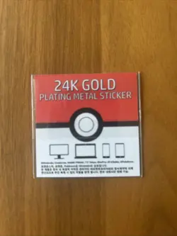 24k Gold Plated Pokemon Vaporeon Sticker Pack Fresh - Image 2