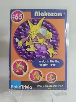 Alakazam Vintage Burger King Mewtwo Strikes Back 1999 Poketrivia Card - Image 1