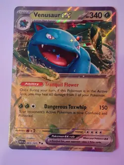 Venusaur ex 003/165 Pokemon 151 Holo Double Rare Trading Card Near Mint - Image 1