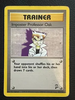 Imposter Professor Oak 102/130 Base Set 2 Wotc pokemon cards vintage WOTC HP - Image 1