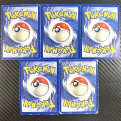 Lot of 5 Vintage Pokemon Trainer Cards - 1999 Base Set English Version, MP-DMG - Image 2