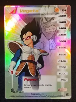 DBZ Dragon Ball Z FOIL GOKU VEGETA 195 CCG Unlimited Trunks Saga MP 9 CARD - Image 2