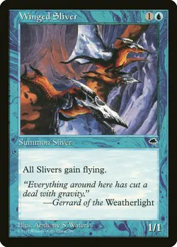Winged Sliver - Tempest - Magic the Gathering MTG - Image 1