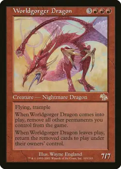 Worldgorger Dragon - Judgment - Magic the Gathering MTG - Image 1