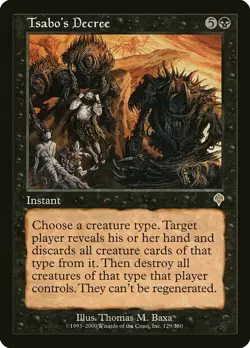 Tsabo's Decree - Invasion - Magic the Gathering MTG - Image 1