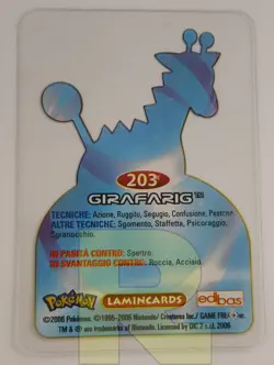 Girafatig 203 R Lamincard Edibas 2006 R Pokemon R Italiano R Good - Image 2