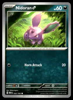 NIDORAN - 032/165 - POKEMON 151 MEW-EN ENGLISH C/U SV - NM - Image 1