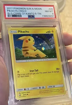 PSA 8 Pokemon Pikachu Cosmos Holo BLEED Costco Canada 28/73 HD GALAXY SWIRL🌀 - Image 1