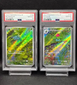 PSA 10 Bulbasaur Ivysaur AR 166 167/165 SV2a 2023 Pokemon Card Japanese Set of 2 - Image 1