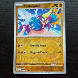 Crabrawler 114/197 Pokemon Obsidian Flames SV03 Reverse Holo Common Card NM - Image 1