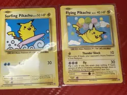 Pokemon TCG - Flying Pikachu & Surfing Pikachu Secret Rare Set XY Evolutions - Image 1