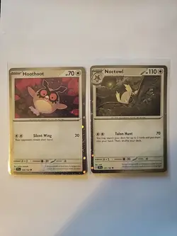 Pokemon Hoothoot 126/162 + Noctowl 127/162 Cosmos Holo Promo - Image 1