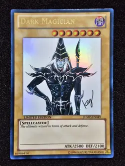 MP YUGIOH DARK MAGICIAN Ultra Rare Limited Holo JUMP-EN049 - Image 1