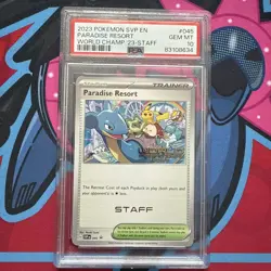 PSA 10 2023 STAFF Paradise Resort - 045 (World Championships 2023) Pokemon - Image 1