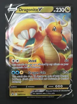 4 X JUMBO Oversized Pokemon Card Dragonite V - Image 2