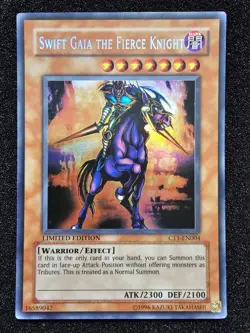 MP YUGIOH SWIFT GAIA THE FIERCE KNIGHT ERROR Holo Limited CT1-EN004 - Image 1