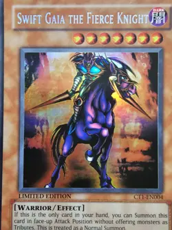 MP YUGIOH SWIFT GAIA THE FIERCE KNIGHT ERROR Holo Limited CT1-EN004 - Image 2