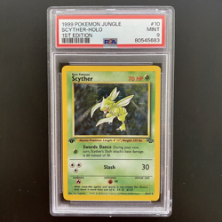 SCYTHER 10/64 | PSA 9 | 1st Edition Jungle WOTC Graded Pokemon Card - Image 1