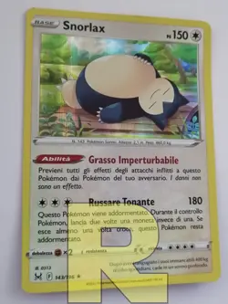Snorlax R Origine Perduta 143/196 R Rara Holo Foil R Pokemon R Italiano Good - Image 1