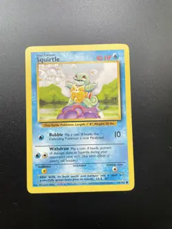 Pokemon TCG Squirtle Base Set 63/102 Regular LP - Image 1