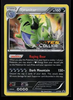 Pokemon Pre release Tyranitar XY Fates Collide black star promo card XY130 - Image 1