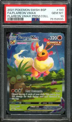 PSA 10 Flareon VMAX SWSH 180 Premium Collection Box Alt Art Pokemon Card - Image 1