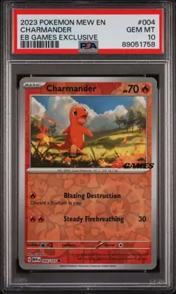 Charmander 004/165 EB games Promo PSA 10 - Pokemon 151 Mew En - Exclusive ✅ - Image 1