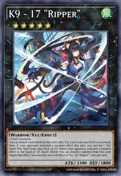 Yu-Gi-Oh! 3x K9 - #17 "Ripper" Justice Hunters Super Rare - Image 1