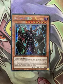 SGX1-ENB01 Destiny Hero - Plasma Secret Rare 1st Edition NM Yugioh Card - Image 1