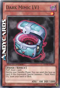 DARK MIMIC LV1 (Mimic Oscuro Lv1) • Comune • GLD5 EN017 • Lim • Yugioh ANDYCARDS - Image 1