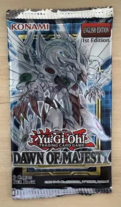 Yu-Gi-Oh! Dawn Of Majesty Booster Pack 1st Edition - Factory Sealed - Image 1