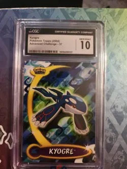 Topps 2004 Kyogre Advanced Challenge #37 Pokemon Card CGC Gem Mint 10 - Image 1