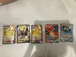 Pokemon TCG VMAX/V Collectible Cards Set of 5 (4 Are Large And 1 Is Jumbo) - Image 1