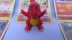 Charmander 2" Tomy CGTSJ Vintage Mini Figure Fig & 5 Pokemon Card Lot Base Set 2 - Image 4