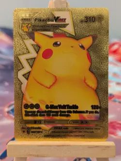 Pikachu VMAX 044/185 Gold Foil, Textured Custom Pokemon Card - Image 1